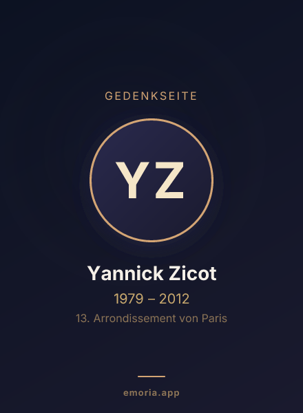 Gedenkportrait von Yannick Zicot