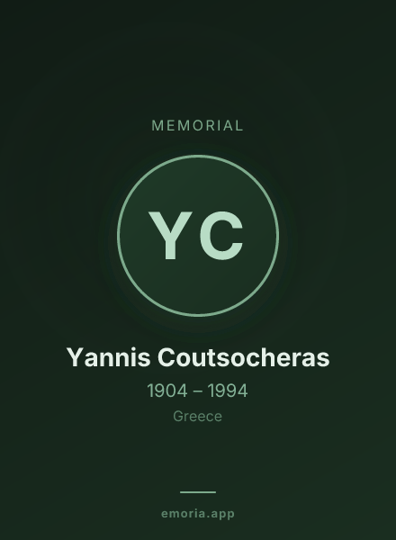 Memorial portrait of Yannis Coutsocheras