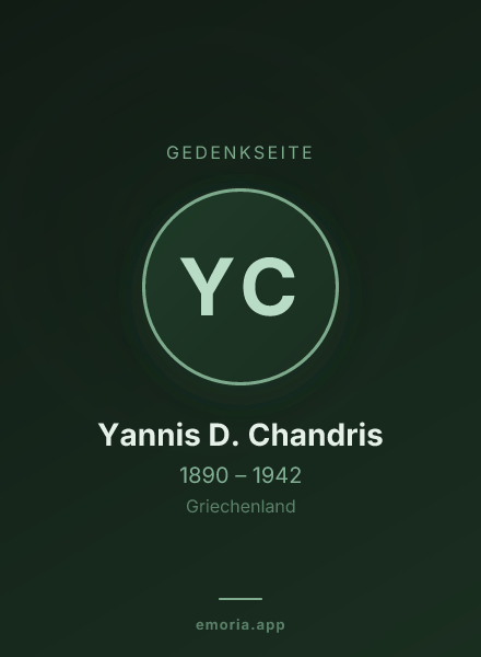 Gedenkportrait von Yannis D. Chandris