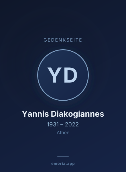 Gedenkportrait von Yannis Diakogiannes