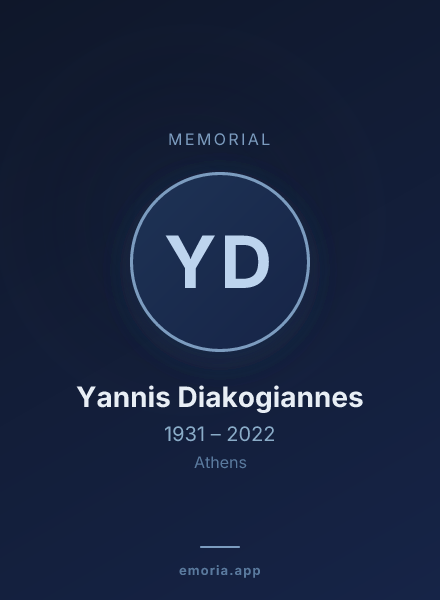 Memorial portrait of Yannis Diakogiannes