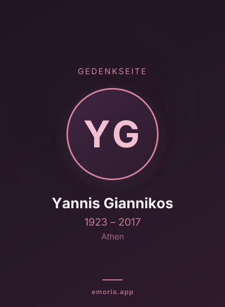 Gedenkportrait von Yannis Giannikos