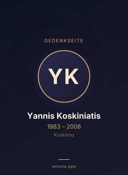 Gedenkportrait von Yannis Koskiniatis