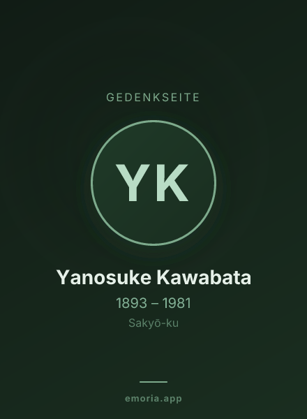 Gedenkportrait von Yanosuke Kawabata