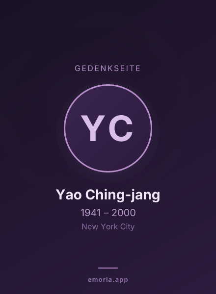 Gedenkportrait von Yao Ching-jang