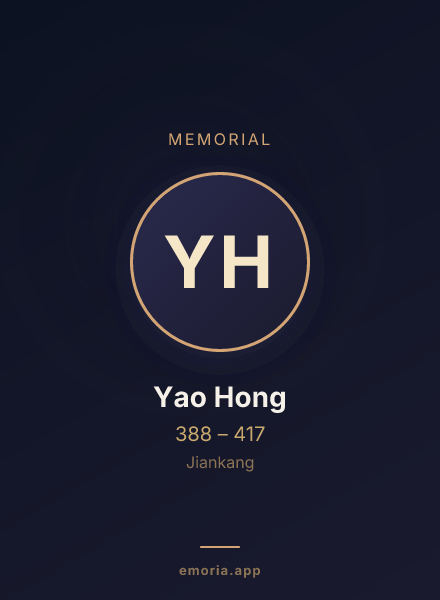 Memorial portrait of Yao Hong