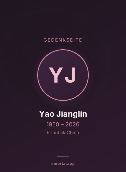 Gedenkportrait von Yao Jianglin