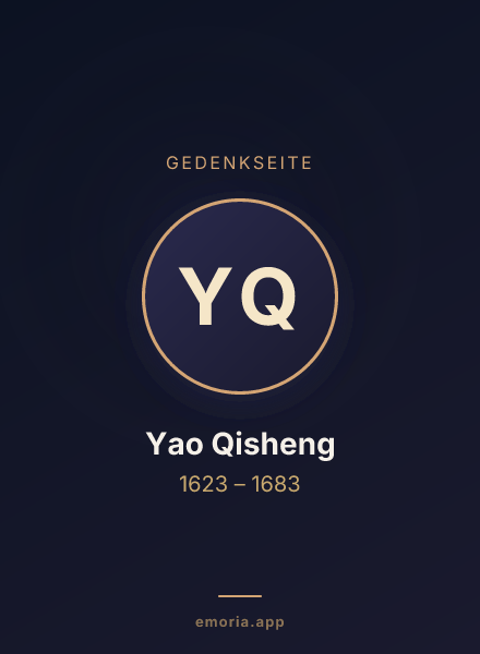 Gedenkportrait von Yao Qisheng