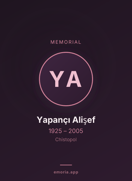 Memorial portrait of Yapançı Alişef