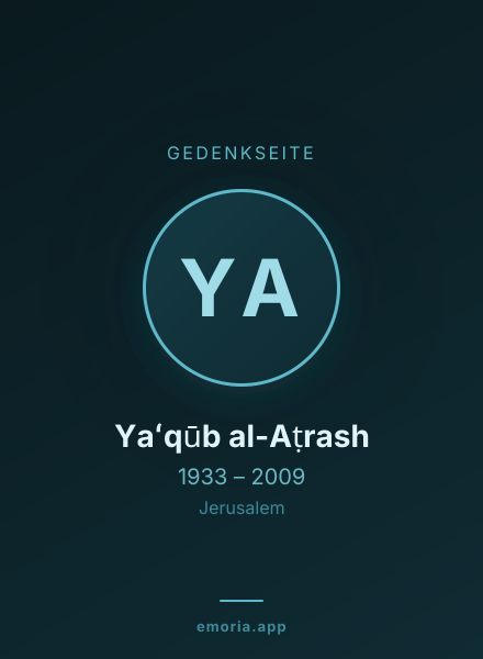 Gedenkportrait von Yaʻqūb al-Aṭrash