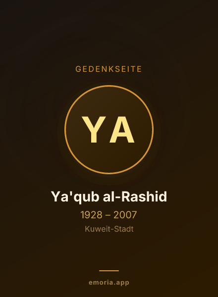 Gedenkportrait von Ya'qub al-Rashid
