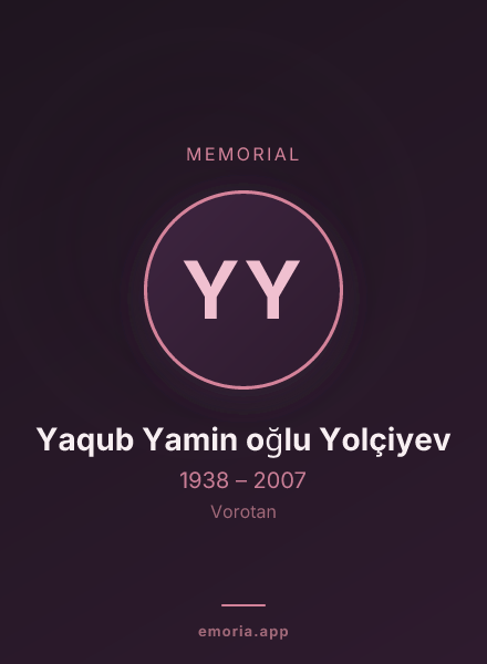 Memorial portrait of Yaqub Yamin oğlu Yolçiyev