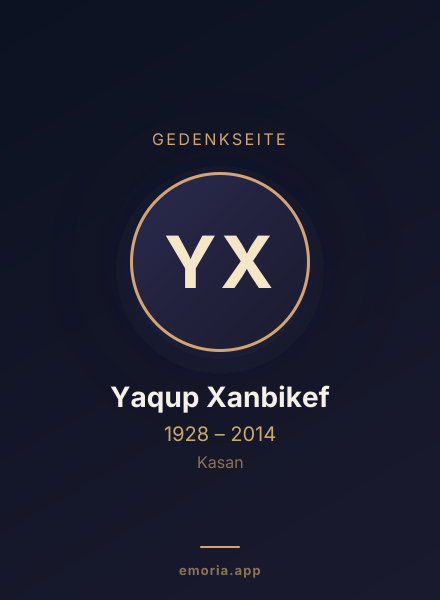Gedenkportrait von Yaqup Xanbikef