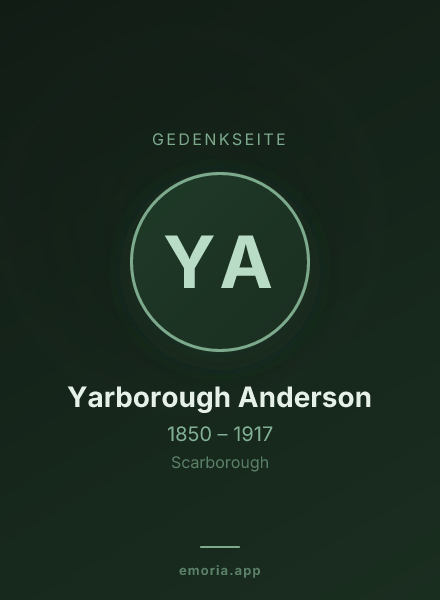 Gedenkportrait von Yarborough Anderson