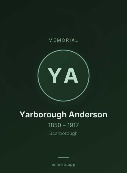 Memorial portrait of Yarborough Anderson