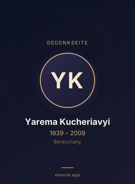 Gedenkportrait von Yarema Kucheriavyi