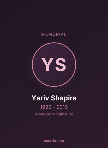 Memorial portrait of Yariv Shapira