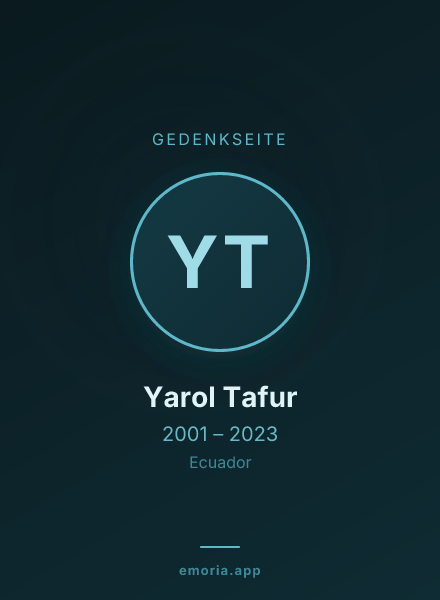 Gedenkportrait von Yarol Tafur