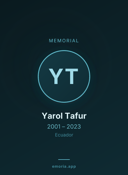 Memorial portrait of Yarol Tafur
