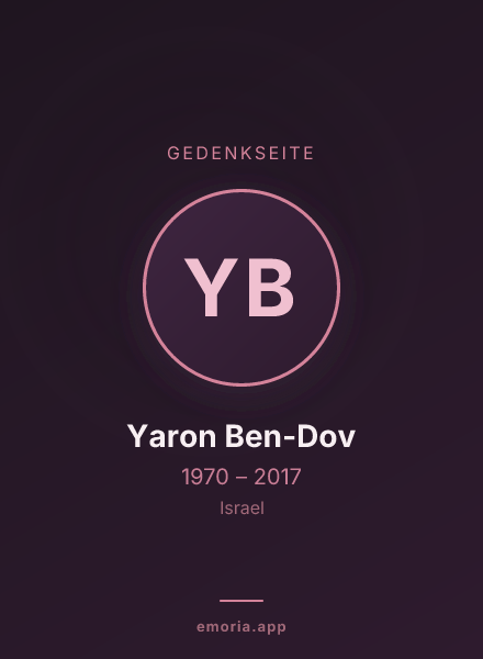 Gedenkportrait von Yaron Ben-Dov