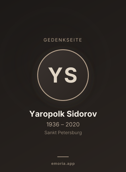 Gedenkportrait von Yaropolk Sidorov