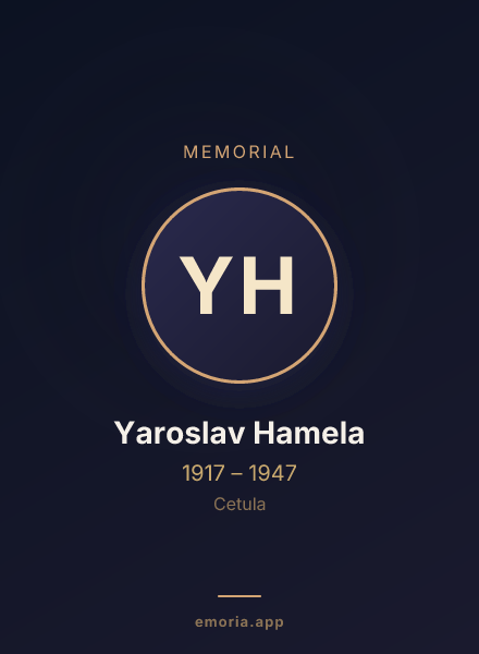 Memorial portrait of Yaroslav Hamela