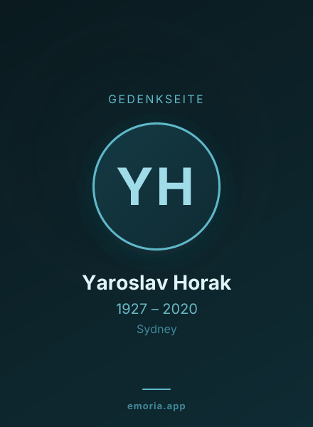 Gedenkportrait von Yaroslav Horak