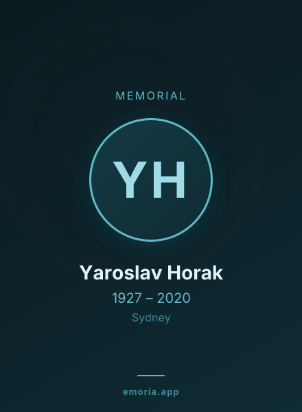 Memorial portrait of Yaroslav Horak