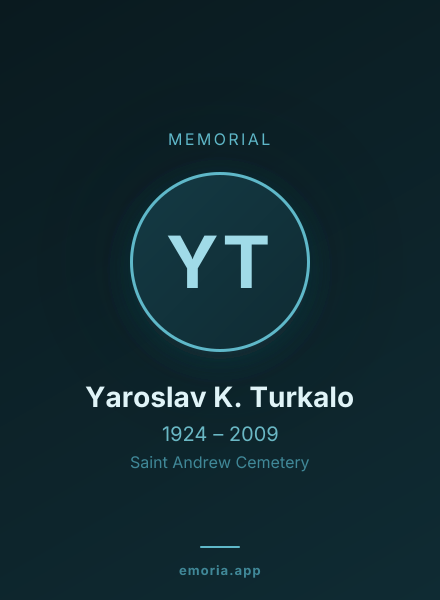 Memorial portrait of Yaroslav  K. Turkalo