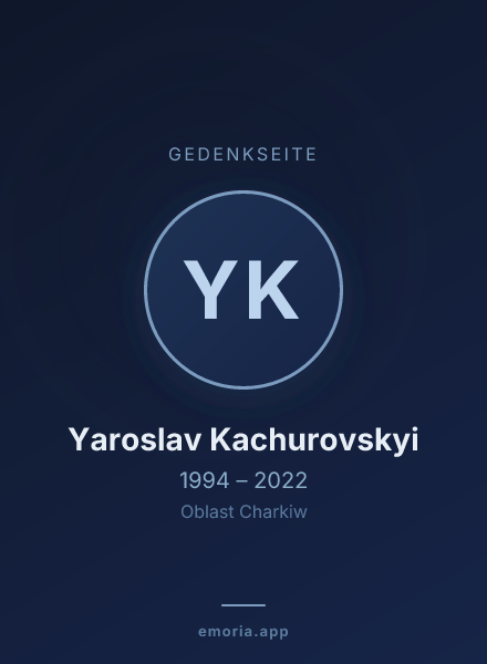 Gedenkportrait von Yaroslav Kachurovskyi