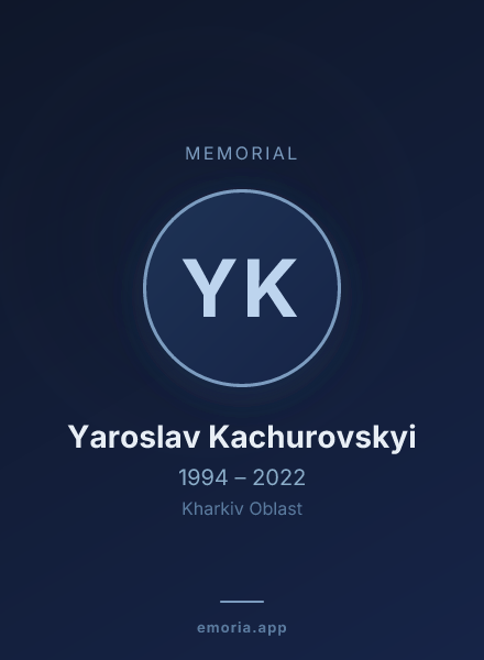 Memorial portrait of Yaroslav Kachurovskyi