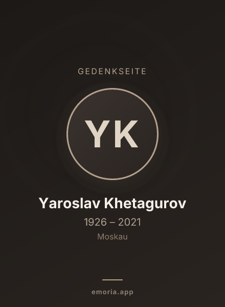 Gedenkportrait von Yaroslav Khetagurov