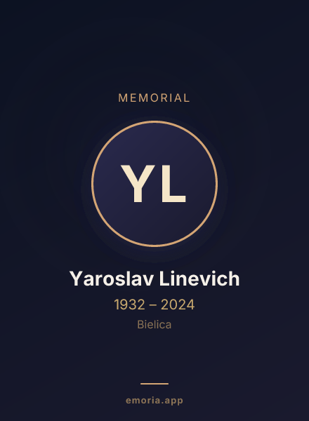 Memorial portrait of Yaroslav Linevich