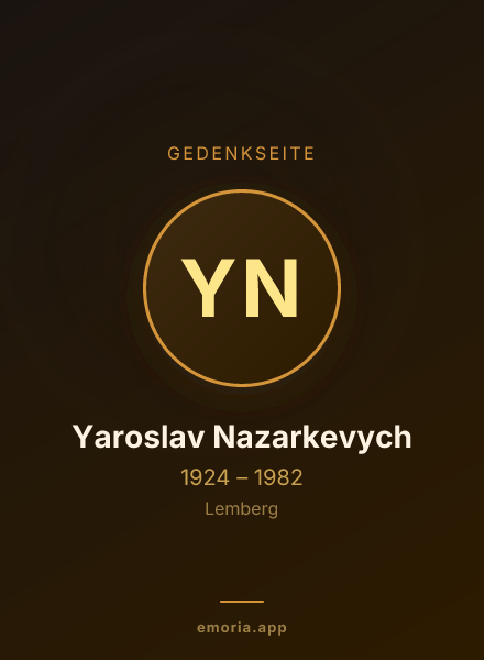 Gedenkportrait von Yaroslav Nazarkevych