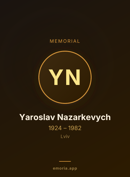 Memorial portrait of Yaroslav Nazarkevych