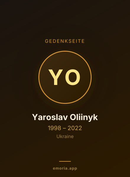 Gedenkportrait von Yaroslav Oliinyk