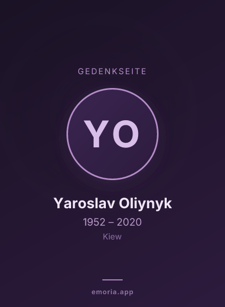 Gedenkportrait von Yaroslav Oliynyk
