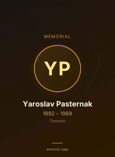 Memorial portrait of Yaroslav Pasternak