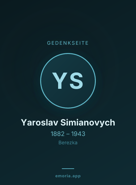 Gedenkportrait von Yaroslav Simianovych