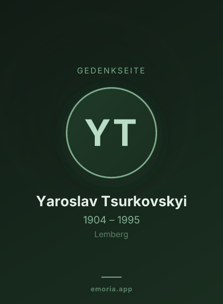 Gedenkportrait von Yaroslav Tsurkovskyi