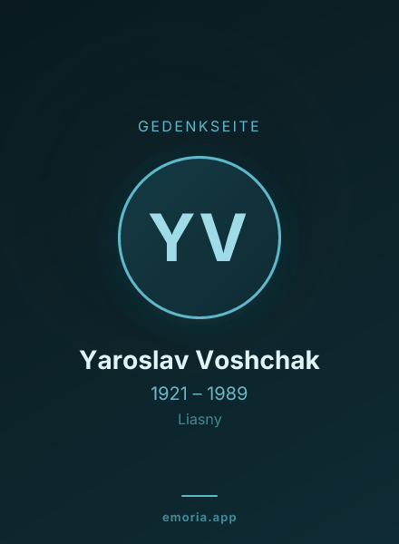 Gedenkportrait von Yaroslav Voshchak