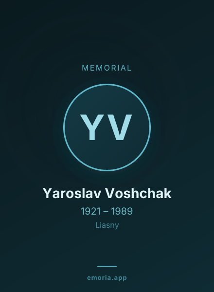 Memorial portrait of Yaroslav Voshchak