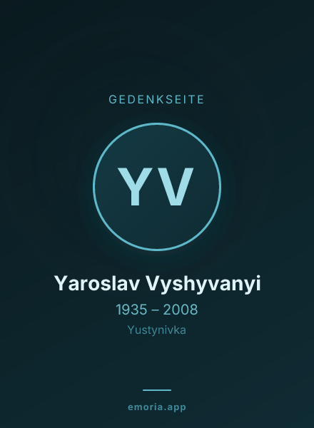 Gedenkportrait von Yaroslav Vyshyvanyi