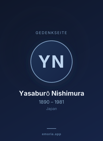 Gedenkportrait von Yasaburō Nishimura