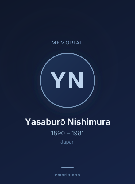 Memorial portrait of Yasaburō Nishimura