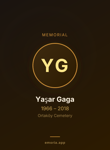 Memorial portrait of Yaşar Gaga