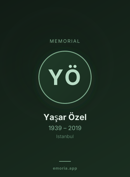 Memorial portrait of Yaşar Özel