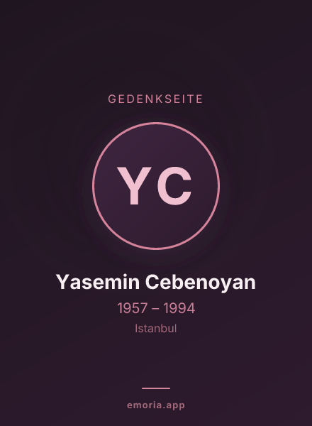 Gedenkportrait von Yasemin Cebenoyan