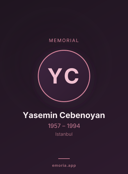 Memorial portrait of Yasemin Cebenoyan