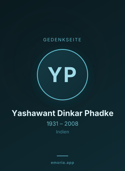 Gedenkportrait von Yashawant Dinkar Phadke